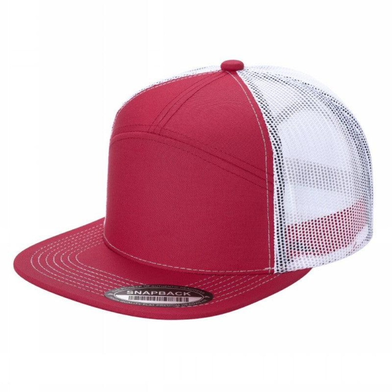 12 Pack 7FTM 7 Panel Flat Bill Trucker Hat Adjustable Snapback with Mesh Back